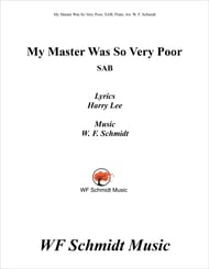 My Master Was So Very Poor SAB choral sheet music cover Thumbnail